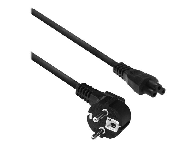 ACT - Voedingskabel - power CEE 7/7 (P) gehoekt naar IEC 60320 C5 - 230 Volt wisselstroom V - 2.5 A - 2.5 m - zwart, RAL 9011