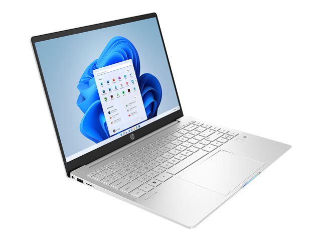 HP Pavilion Plus Laptop 14-eh0010nb - Intel Core i5 - 12500H / up to 4.5 GHz - Win 11 Home - Intel Iris Xe Graphics - 16 GB RAM - 512 GB SSD NVMe - 14\" OLED IPS 2880 x 1800 (2.8K) @ 90 Hz - Wi-Fi 6E, Bluetooth - natural silver aluminium - kbd: Belgium - with HP 2 years Onsite Hardware Support for Compaq and Pavilion Notebook with response within 3 days