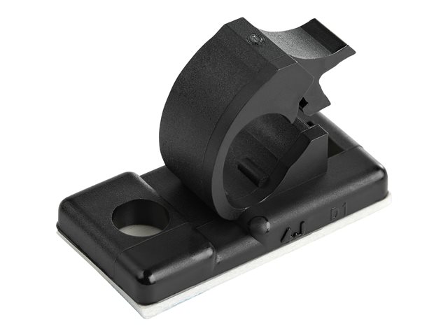 StarTech.com 100 Adhesive Cable Management Clips Black, Network/Ethernet/Office Desk/Computer Cord Organizer, Sticky Cable/Wire Holders, Nylon Self Adhesive Clamp UL/94V-2 Fire Rated - Nylon 66 Plastic - TAA (CBMCC1) - Cable clips - black - TAA Compl