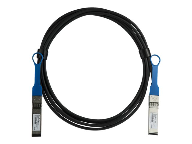 StarTech.com HPE JD097C Compatible 3m 10G SFP+ to SFP+ DAC Twinax, 10GbE SFP+ Copper DAC 10 Gbps Low Power Passive Mini GBIC/Transceiver Module DAC Firepower A5500, 10GE Copper SFP+ Cable - Lifetime Warranty (JD097CST) - 10GBase direct attach cable - SFP+ latched to SFP+ latched - 3 m - twinaxial - SFF-8431/SFF-8432 - passive - black
