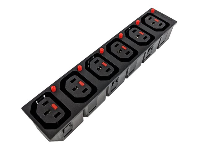 IEC LOCK 6X C13 OUTLET. 1 stk