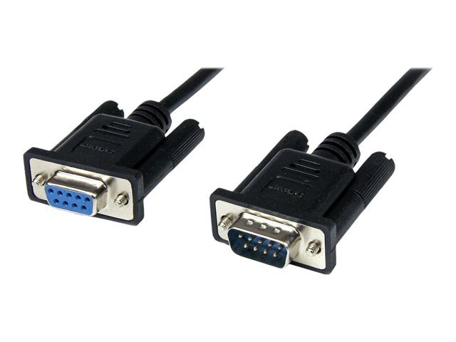 StarTech.com 1m Black DB9 RS232 Serial Null Modem Cable F/M - DB9 Male to Female - 9 pin Null Modem Cable - 1x DB9 (M), 1x DB9 (F), Black - Null modem cable - DB-9 (F) to DB-9 (M) - 1 m - black - for P/N: 1P3FPC-USB-SERIAL, ICUSB2321F, ICUSB2324, ICUSB2324I, ICUSB232PRO, ICUSB232V2