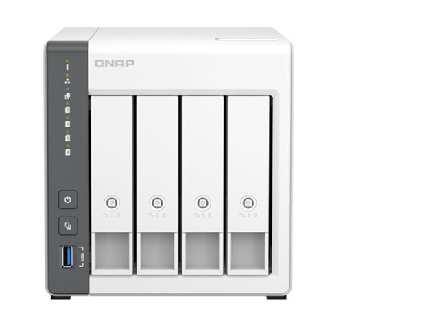 QNAP TS-433 - NAS server - 4 bays - SATA 6Gb/s - RAID RAID 0, 1, 5, 6, 10, JBOD, 50, 60 - RAM 4 GB - Gigabit Ethernet / 2.5 Gigabit Ethernet - iSCSI support