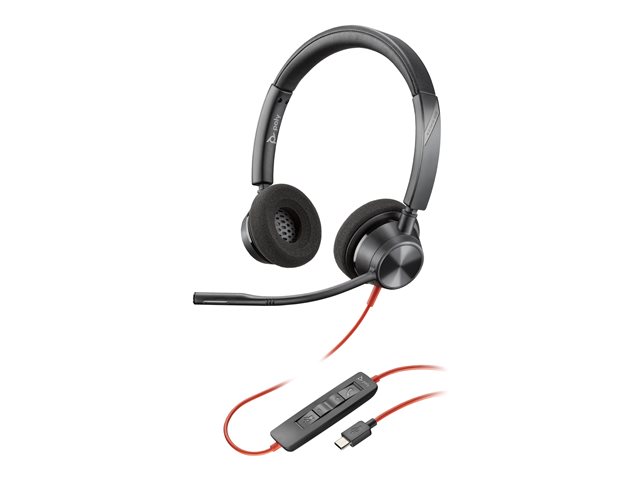 Poly Blackwire 3320 Stereo USB-C Headset +USB-C/A Adapter - Replaces Poly SKU 213935-101
