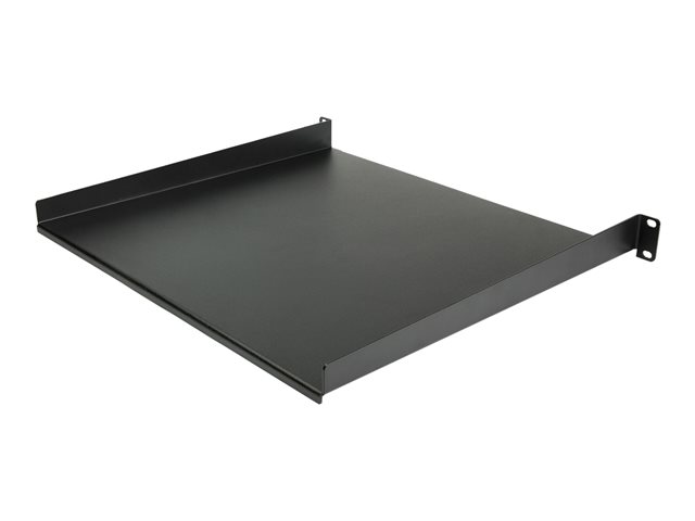 StarTech.com 1U Server Rack Cabinet Shelf, 16in Deep Fixed Cantilever Tray, Rackmount Shelf for 19\" AV/Data/Network Equipment Enclosure with Cage Nuts & Screws, 44lbs Weight Capacity - 1U Rack Shelf 16\" Deep (CABSHELF116) - Rack shelf - black - 1U - 16\" - for P/N: CABSHELF116V, RK1536BKF, RK1833BKM, RK1836BKF