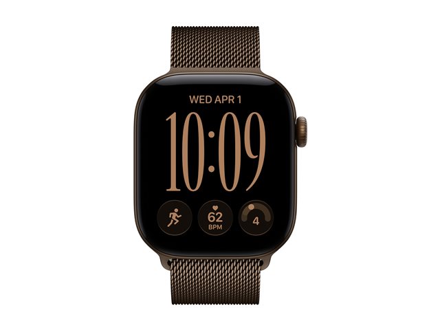 Apple Watch Series 12 GPS + Cellular 42mm Dark Bronze Aluminium Case with Dark Bronze Milanese Loop