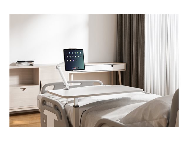 Neomounts ds15-545wh1 - Mounting kit (desk mount) - full-motion adjustable arm - for tablet - steel - white - screen size: 4.7\"-12.9\" - clamp mountable