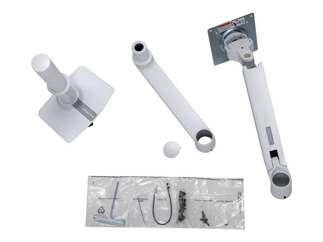 Ergotron LX - Mounting kit (articulating arm) - for Monitor - aluminium, steel - white - screen size: up to 32\" - desk-mountable