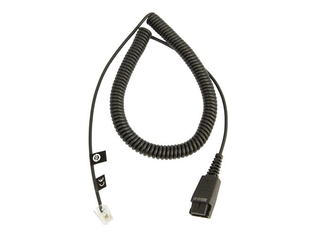 Jabra QD Cord to RJ10  coiled