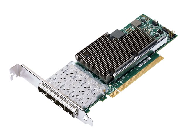 Lenovo ThinkSystem Broadcom 57454 - V2 - network adapter - PCIe 3.0 x16 - 10/25 Gigabit SFP28 x 4 - for ThinkAgile HX5531 Certified Node, HX7530 Appliance, HX7531 Certified Node
