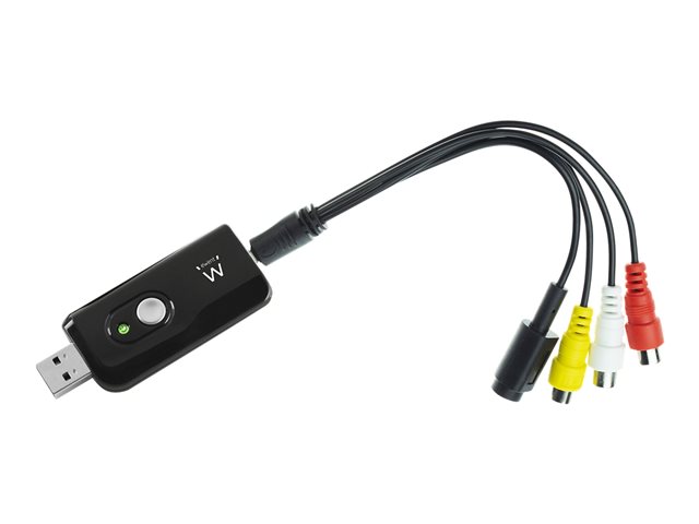 Ewent EW3707 - Video capture adapter - USB 2.0 - NTSC, PAL-B/G, PAL-K, PAL-D - zwart