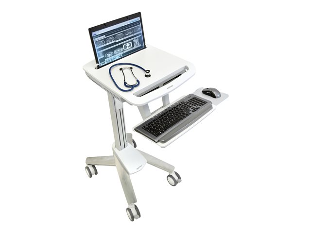 Ergotron StyleView sv40 - Cart - Constant Force Technology - for notebook / PC equipment - light duty - lockable - medical - aluminium, zinc-plated steel, high-grade plastic - grey, white, polished aluminium - screen size: up to 17.3\"