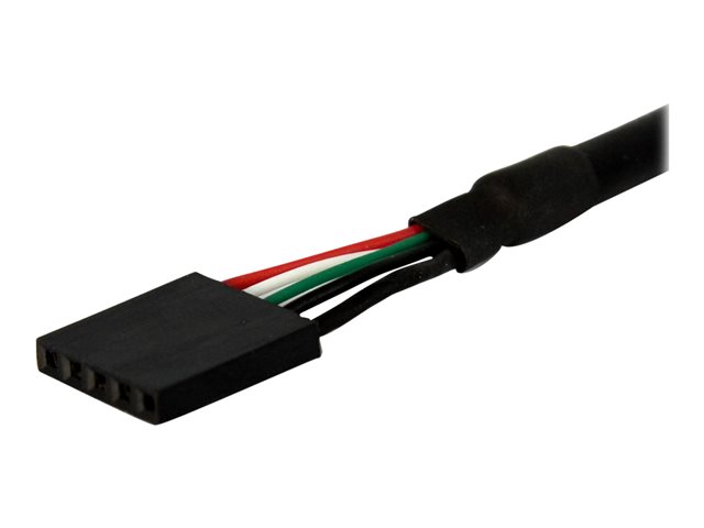 StarTech.com 1 ft Panel Mount USB Cable - USB A to Motherboard Header Cable Adapter F/F - USB 2.0 internal Cable (USBPNLAFHD1) - USB internal to external cable - USB (F) to 5 pin USB 2.0 header (F) - 30 cm - thumbscrews - black