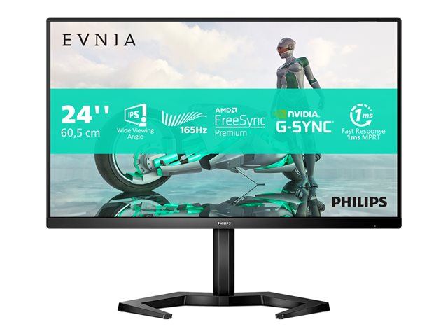 Philips Evnia 3000 24M1N3200Z - LED monitor - 24" (23.8" viewable) - 1920 x 1080 Full HD (1080p) @ 165 Hz - IPS - 250 cd/m² - 1100:1 - 1 ms - 2xHDMI, DisplayPort - speakers - textured black