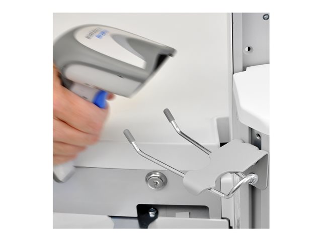 Ergotron - Mounting component (holder, T-slot bracket) - for barcode scanner - steel, aluminium - cart mountable - for StyleView, StyleView Telepresence, TeachWell LCD Mobile Digital Platform