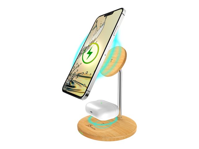 Wood Grain 2-in-1 Magnetic Wireless Char