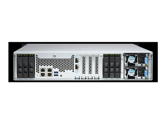 QNAP TS-h1886XU-RP R2 - NAS server - 18 bays - rack-mountable - SATA 6Gb/s - RAID RAID 0, 1, 5, 6, 10, 50, JBOD, 60, RAID TP - RAM 32 GB - 2.5 Gigabit Ethernet / 10 Gigabit Ethernet - iSCSI support - 2U