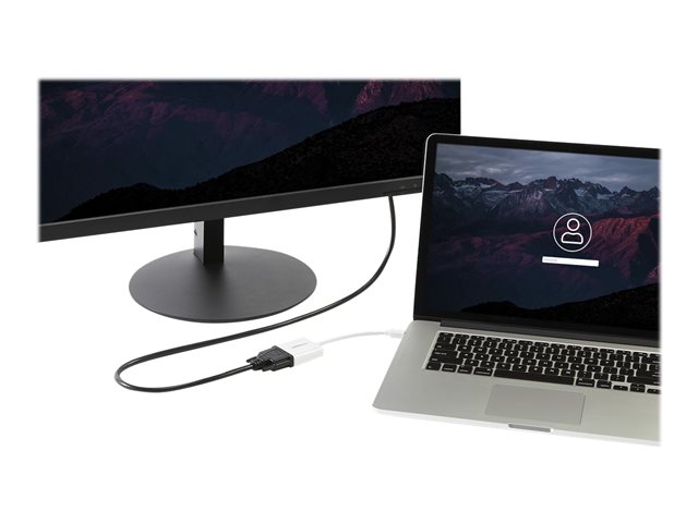 StarTech.com Mini DisplayPort to DVI Adapter - White - 1920 x 1200 - Mini DP to DVI Converter for Your Mac or Windows Computer (MDP2DVIW) - DVI adapter - Mini DisplayPort (M) to DVI-I (F) - 17 cm - white