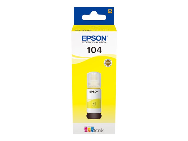 Epson EcoTank 104 - 65 ml - yellow - original - ink tank - for EcoTank ET-14100, 1810, 2721, 2810, 2811, 2812, 2814, 2815, 2820, 2821, 2825, 2826, 4800