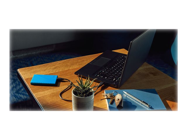 WD My Passport WDBPKJ0040BBL - Hard drive - encrypted - 4 TB - external (portable) - USB 3.2 Gen 1 - 256-bit AES - blue