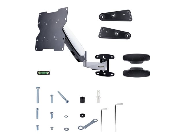 StarTech.com VESA TV Wall Mount, TV Mounting Bracket For 23\"-55\" Displays, Adjustable Full Motion TV Wall Mount Supports 66lb (30kg), Extendable/Tilting/Swivel Monitor Wall Mount - Low Profile/Slim Display Mount (FHA-TV-WALL-MOUNT) - Mounting kit - f