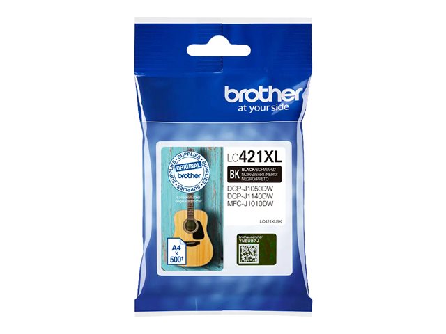 Brother LC421XLBK - High Yield - black - original - ink cartridge - for Brother DCP-J1140DW, DCP-J1800DW, MFC-J1010DW, MFC-J1012DW