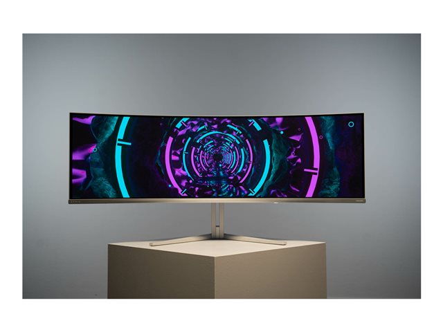 Philips Evnia 8000 49M2C8900 - OLED monitor - gaming - curved - 49\" (48.9\" viewable) - 5120 x 1440 Dual Quad HD @ 240 Hz - 1000 cd/m² - 15000000:1 - DisplayHDR 400 True Black - 0.03 ms - 2xHDMI, DisplayPort, USB-C - speakers - textured white