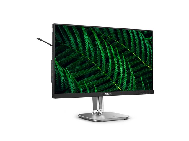 Philips 24B2G5301 - 5000 Series - LED monitor - USB - 24\" - 1920 x 1080 Full HD (1080p) @ 100 Hz - IPS - 1500:1 - HDMI, VGA, DisplayPort, USB-C - speakers - silver, charcoal