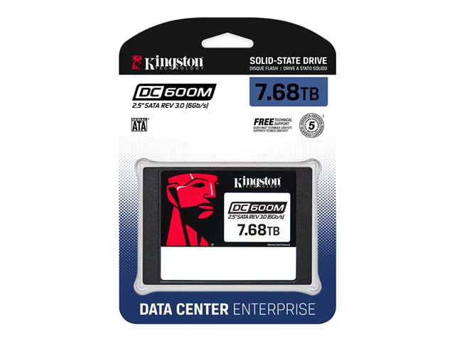 Kingston DC600M - SSD - Mixed Use - 7.68 TB - internal - 2.5\" - SATA 6Gb/s