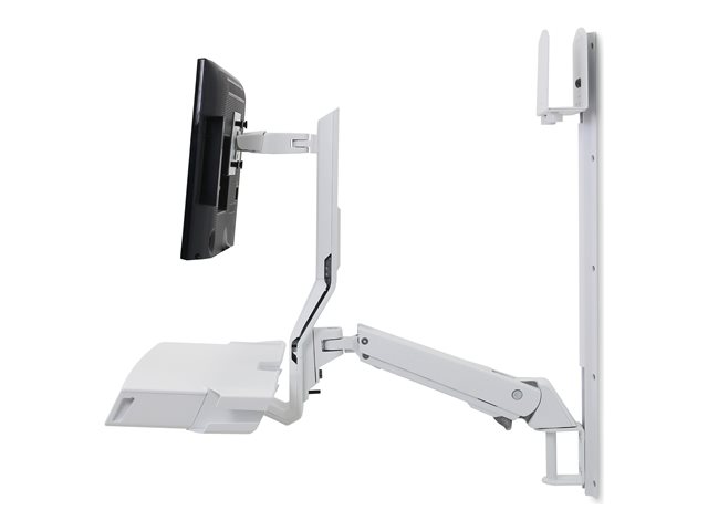 Ergotron SV Combo System with Worksurface & Pan, Medium CPU Holder - Mounting kit (CPU holder, wrist rest, wall mount bracket, track mount bracket kit, slide-out mouse tray, monitor mount, barcode scanner and mouse holder, combo arm, work surface wit