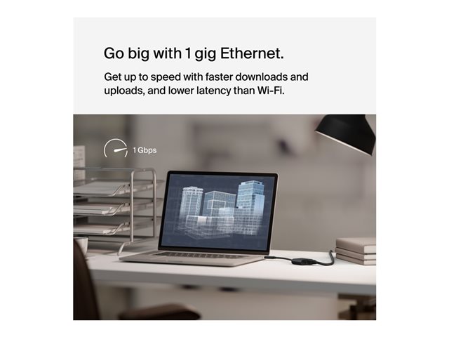 Belkin - Network adapter - USB-C - Gigabit Ethernet x 1 + USB-C (power only) x 1