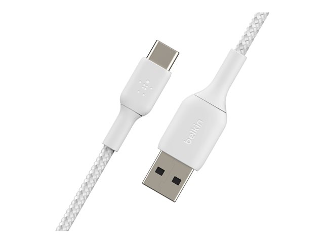 Belkin BoostCharge - USB cable - 24 pin USB-C (M) to USB (M) - 2 m - white