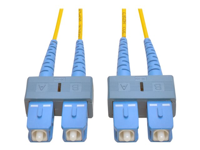 Eaton Tripp Lite Series Duplex Singlemode 9/125 Fiber Patch Cable (SC/SC), 3M (10 ft.) - Patch cable - SC single-mode (M) to SC single-mode (M) - 3 m - 3 m - fibre optic - duplex - 9 / 125 micron - riser - yellow