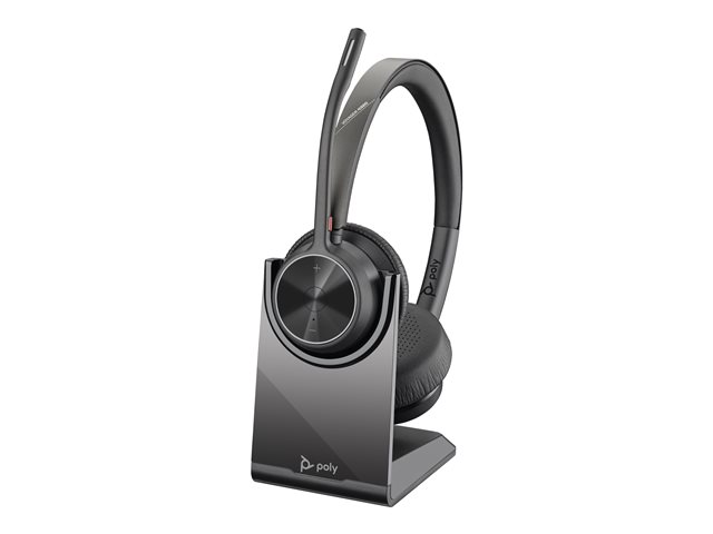 Poly Voyager 4320 UC Stereo USB-A Headset +BT700 USB-A Adapter +Charging Stand - Replaces Poly SKU 218476-01