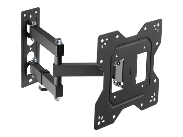 VISION Display Wall Arm Mount - LIFETIME WARRANTY - fits display 20-50\" with VESA sizes up to 200 x 200 - 3 degree tilt up, 10 degree tilt down - reach from wall 56-378 mm, 2.2-14.9\" - thumbscrews - SWL 25 kg, 55 lb - black
