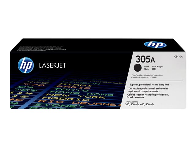 HP 305A - Black - original - LaserJet - toner cartridge (CE410A) - for LaserJet Pro 300 color M351a, 300 color MFP M375nw, 400 color M451, 400 color MFP M475