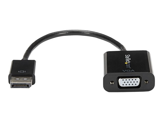 StarTech.com DisplayPort to VGA Display Adapter - 1080p 1920x1200 - Active DP to VGA (Male to Female) HD Video Converter for laptop/PC/Monitor (DP2VGA3) - Display adapter - DisplayPort (M) to HD-15 (VGA) (F) - 10 cm - active - black - for P/N: DK31C3HDPD, DK31C3HDPDUE, DKM30CHDPD, DKM30CHDPDUE, SV231QDPU34K, TB32DP14