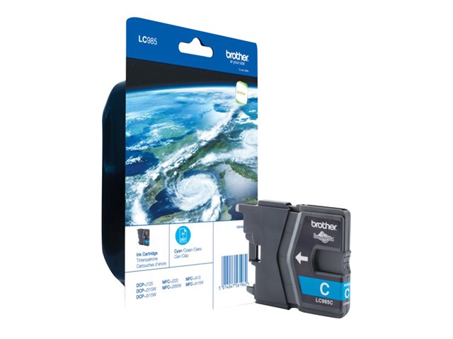 LC-985 inktcartridge cyaan standard capacity 260 paginas 1-pack blister zonder alarm