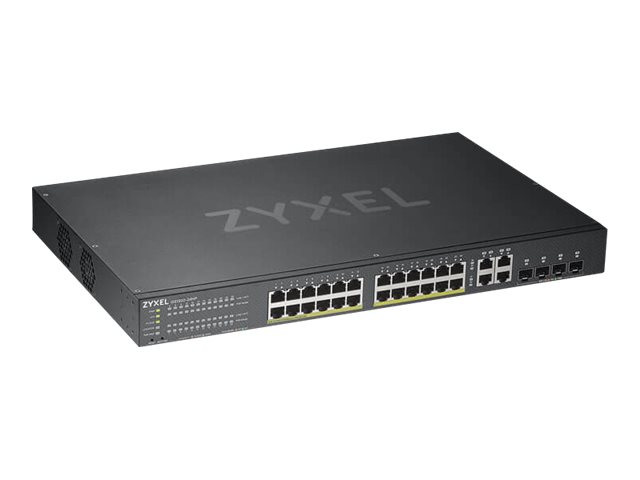 Zyxel GS1920-24HPv2 - Switch - smart - 24 x 10/100/1000 (PoE+) + 4 x combo Gigabit SFP + 4 x 10/100/1000 - rack-mountable - PoE+ (375 W)