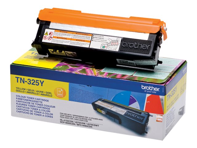 Brother TN325Y - Yellow - original - toner cartridge - for Brother DCP-9055, DCP-9270, HL-4140, HL-4150, HL-4570, MFC-9460, MFC-9465, MFC-9970