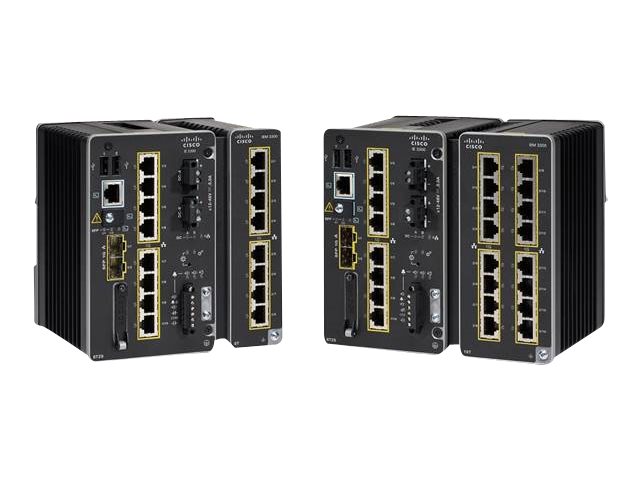Cisco Catalyst IE3300 Rugged Series - Network Advantage - switch - Managed - 10 x 10/100/1000 (8 PoE+) + 2 x SFP - DIN rail mountable - PoE+ (360 W) - DC power