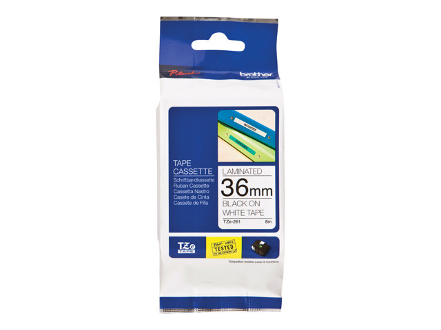 Brother TZe-261 - Black on white - Roll (3.6 cm x 8 m) 1 cassette(s) laminated tape (pack of 20) - for P-Touch PT-3600, 530, 550, 9200, 9400, 9500, 9600, 9700, 9800, D800, E800, P900, P950