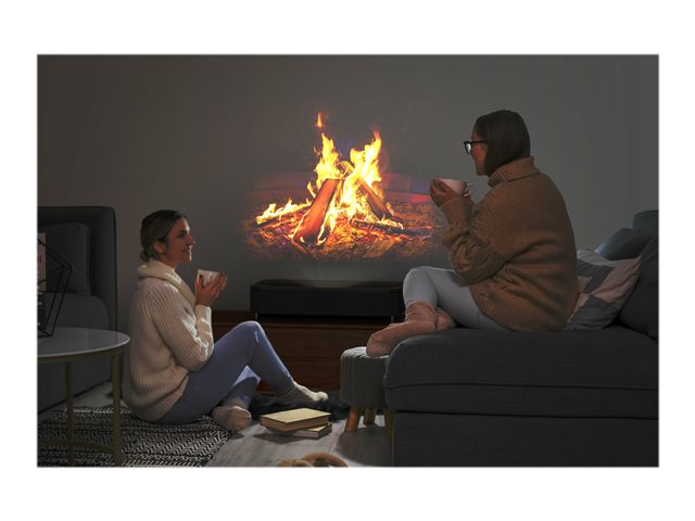 Epson EH-LS800B - 3LCD projector - 4000 lumens (white) - 4000 lumens (colour) - 3840 x 2160 (3 x 1920 x 1080) - 16:9 - 4K - ultra short-throw fixed lens - 802.11ac wireless - black - Android TV