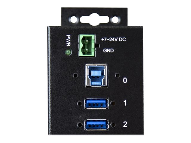 StarTech.com 10-Port USB 3.0 Hub - Metal Industrial USB-A Hub with ESD & Surge Protection - Din Rail, Wall or Desk Mountable - TAA Compliant USB Expander Hub (ST1030USBM) - Hub - 10 x SuperSpeed USB 3.0 - DIN rail mountable - DC power - for P/N: ITB20D3250, USB312SAT3CB, USB315CB2M, USBLT1MWS, USBLT2MBR, USBLTM1MBK, USBLTM1MWH