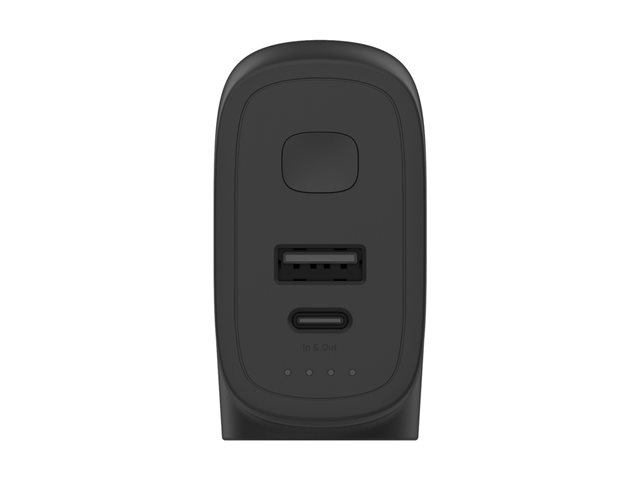 Belkin BoostCharge - Power bank / power adapter - 5000 mAh - 25 Watt - Fast Charge, PD 3.0 - 2 output connectors (USB, 24 pin USB-C) - black