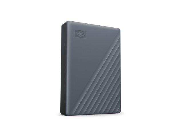 WD My Passport WDBRMD0050BGY-WESN - Hard drive - encrypted - 5 TB - external (portable) - USB 3.2 Gen 1 - 256-bit AES - silicon grey