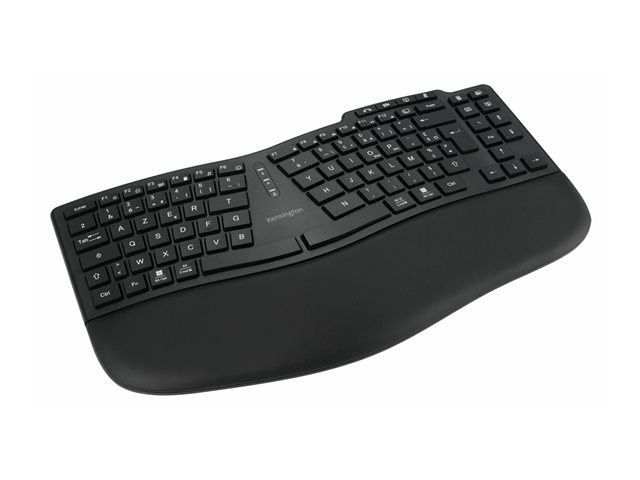 Kensington Pro Fit - Keyboard - rechargeable - compact TKL - wireless - 2.4 GHz, Bluetooth - AZERTY - French - black