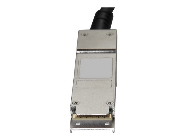 StarTech.com MSA Uncoded Compatible 5m 40G QSFP+ to QSFP+ Direct Attach Breakout Cable Twinax, 40 GbE QSFP+ Copper DAC 40 Gbps Low Power Passive Transceiver Module DAC, 40GE QSFP+ Cable - Lifetime Warranty (QSFP40GPC5M) - 40GBase direct attach cable - QSFP+ latched to QSFP+ latched - 5 m - twinaxial - SFF-8436 - passive - black
