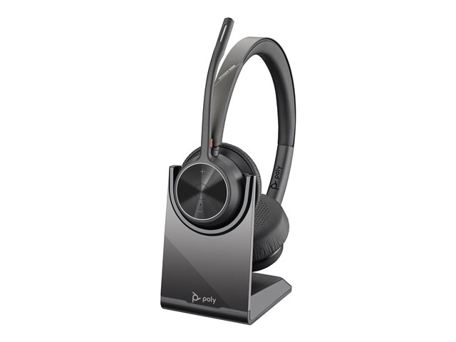 Poly Voyager 4320 USB-C Headset +BT700 dongle +Charging Stand - Replaces Poly SKU 218479-01