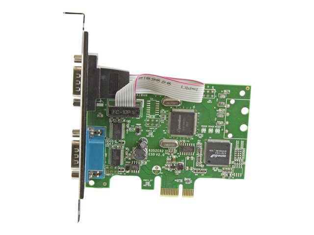 StarTech.com 2-Port PCI Express Serial Card with 16C1050 UART - RS232 Low Profile Serial Card - PCI Serial Card (PEX2S1050) - Serial adapter - PCIe low profile - RS-232 x 2